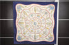 Authentic HERMES Carre 90 Scarf "Qu' importe le flacon..." Silk Navy 3103E