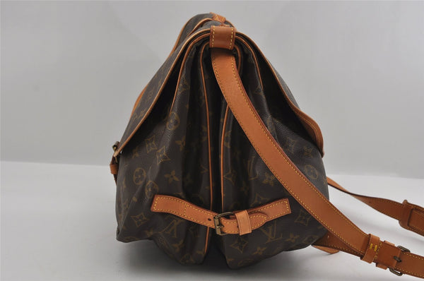 Authentic Louis Vuitton Monogram Saumur 35 Shoulder Cross Bag M42254 LV 3103I