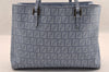Authentic FENDI Vintage Zucchino Hand Bag Purse PVC Blue 3106I
