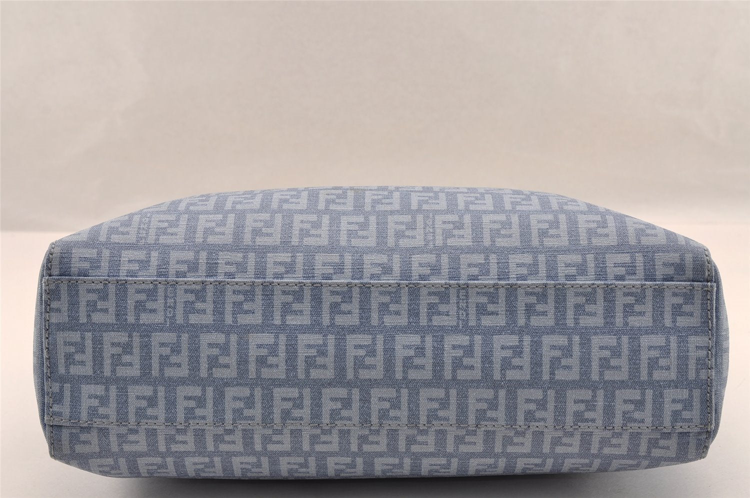 Authentic FENDI Vintage Zucchino Hand Bag Purse PVC Blue 3106I