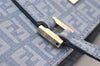 Authentic FENDI Vintage Zucchino Hand Bag Purse PVC Blue 3106I