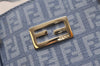 Authentic FENDI Vintage Zucchino Hand Bag Purse PVC Blue 3106I
