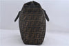 Authentic FENDI Zucca 2way Shoulder Hand Bag Canvas Leather Brown 3111D