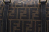 Authentic FENDI Zucca 2way Shoulder Hand Bag Canvas Leather Brown 3111D