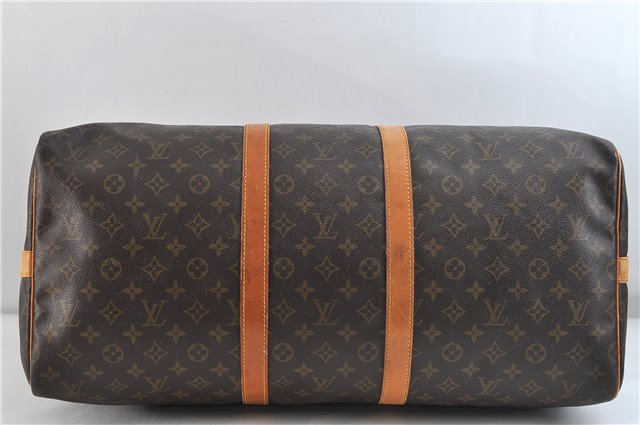 Auth Louis Vuitton Monogram Keepall Bandouliere 55 Boston Bag M41414 LV 3112D