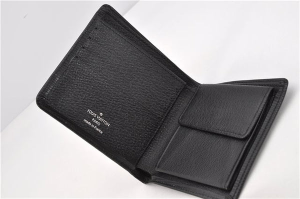 Authentic Louis Vuitton Epi Portefeuille Marco Wallet Black M63652 LV 3112F