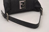 Authentic FENDI Vintage Shoulder Hand Bag Purse Nylon Leather Black 3112I