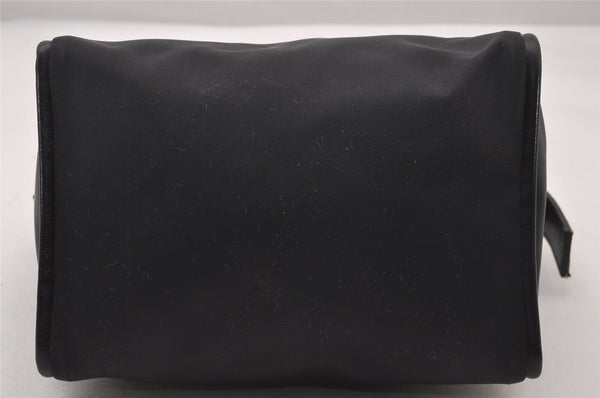 Authentic FENDI Vintage Shoulder Hand Bag Purse Nylon Leather Black 3112I