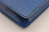 Authentic Louis Vuitton Epi Montaigne 27 Clutch Hand Bag Blue M52655 LV 3113I