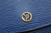 Authentic Louis Vuitton Epi Montaigne 27 Clutch Hand Bag Blue M52655 LV 3113I