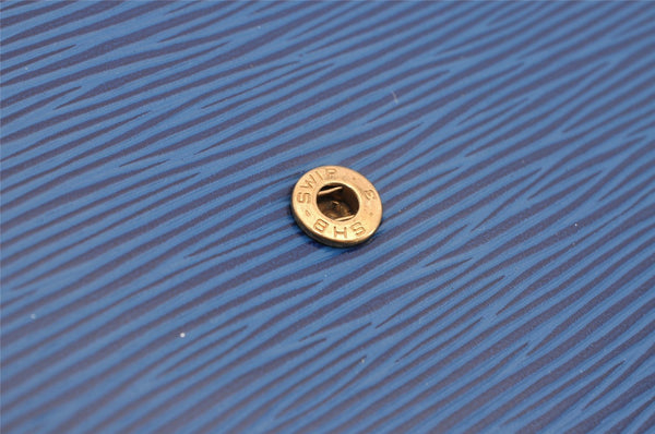 Authentic Louis Vuitton Epi Montaigne 27 Clutch Hand Bag Blue M52655 LV 3113I