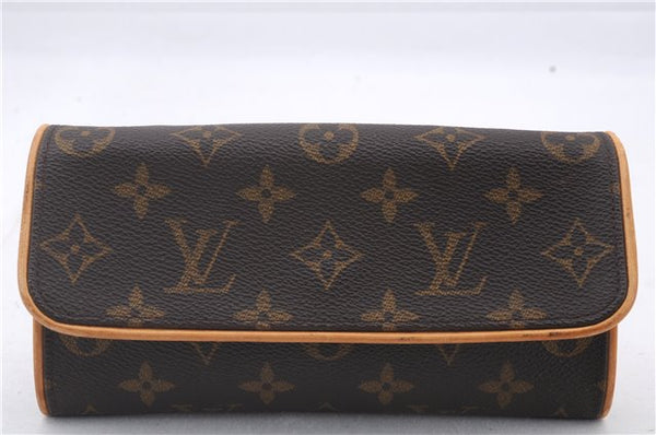 Authentic Louis Vuitton Monogram Pochette Twin PM Shoulder Bag M51854 LV 3114D