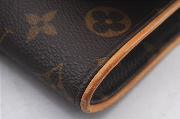 Authentic Louis Vuitton Monogram Pochette Twin PM Shoulder Bag M51854 LV 3114D