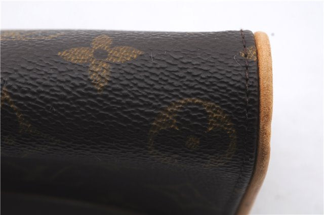 Authentic Louis Vuitton Monogram Pochette Twin PM Shoulder Bag M51854 LV 3114D