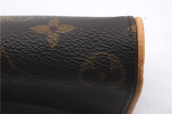 Authentic Louis Vuitton Monogram Pochette Twin PM Shoulder Bag M51854 LV 3114D