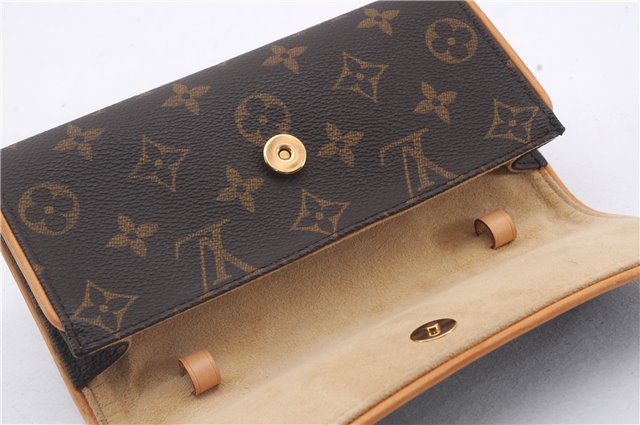 Authentic Louis Vuitton Monogram Pochette Twin PM Shoulder Bag M51854 LV 3114D