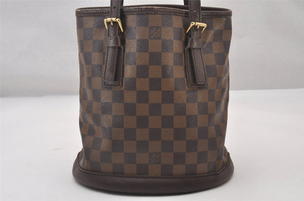 Authentic Louis Vuitton Damier Marais Bucket Shoulder Tote Bag N42240 LV 3114I