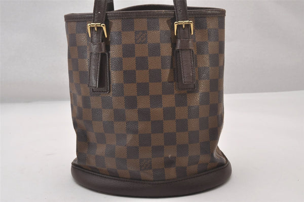 Authentic Louis Vuitton Damier Marais Bucket Shoulder Tote Bag N42240 LV 3114I