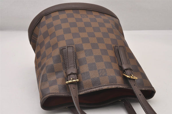 Authentic Louis Vuitton Damier Marais Bucket Shoulder Tote Bag N42240 LV 3114I