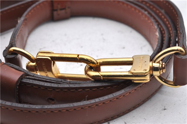 Authentic Louis Vuitton Leather Shoulder Strap Brown 46.5-40.2