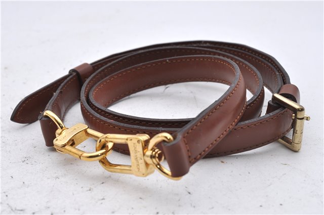 Authentic Louis Vuitton Leather Shoulder Strap Brown 46.5-40.2