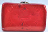 Authentic Louis Vuitton Vernis Portefeuille Viennois Wallet Red M91254 LV 3115F