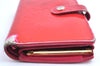 Authentic Louis Vuitton Vernis Portefeuille Viennois Wallet Red M91254 LV 3115F