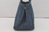 Authentic PRADA Vintage Canapa SS Denim 2Way Shoulder Hand Bag Purse Blue 3116I