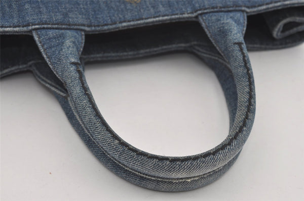 Authentic PRADA Vintage Canapa SS Denim 2Way Shoulder Hand Bag Purse Blue 3116I