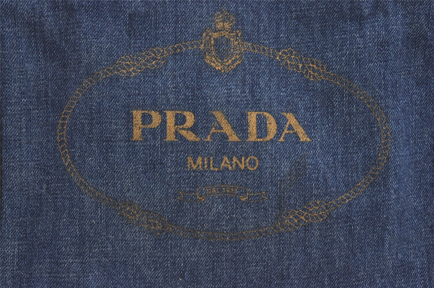 Authentic PRADA Vintage Canapa SS Denim 2Way Shoulder Hand Bag Purse Blue 3116I