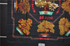 Authentic HERMES Carre 90 Scarf "BONSAI" Silk Black 3117E