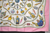 Authentic HERMES Carre 90 Scarf "Qu' importe le flacon" Silk Pink 3118E