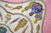 Authentic HERMES Carre 90 Scarf "Qu' importe le flacon" Silk Pink 3118E