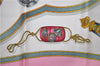 Authentic HERMES Carre 90 Scarf "Qu' importe le flacon" Silk Pink 3118E