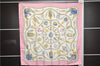 Authentic HERMES Carre 90 Scarf "Qu' importe le flacon" Silk Pink 3118E