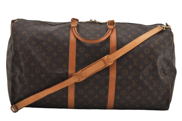 Authentic Louis Vuitton Monogram Keepall Bandouliere 60 M41412 Boston Bag 3118I