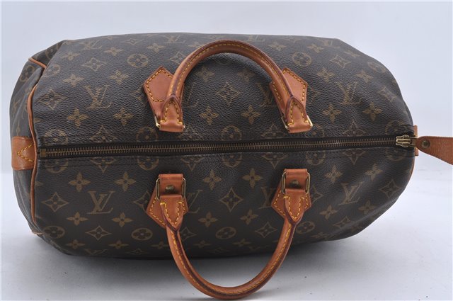 Authentic Louis Vuitton Monogram Speedy 35 Hand Bag M41524 LV 3119D