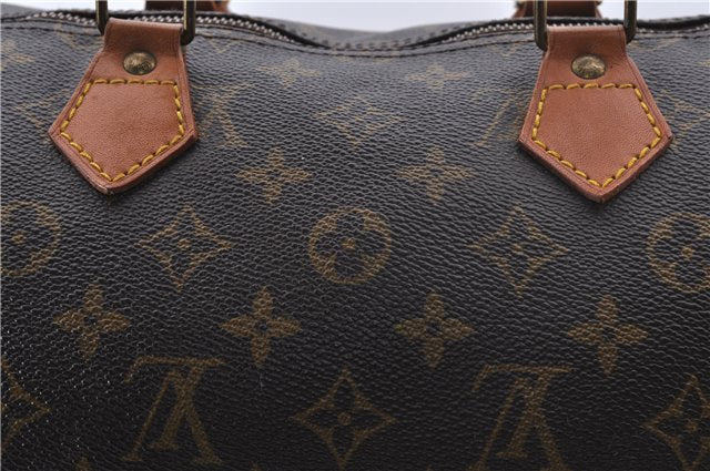 Authentic Louis Vuitton Monogram Speedy 35 Hand Bag M41524 LV 3119D