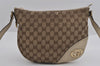 Authentic GUCCI New Britt Shoulder Bag GG Canvas Leather 169998 Brown 3119I