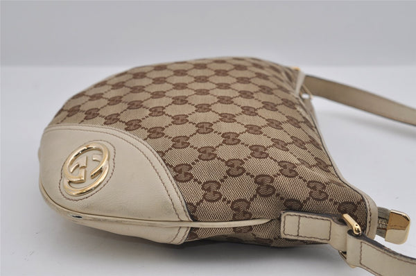 Authentic GUCCI New Britt Shoulder Bag GG Canvas Leather 169998 Brown 3119I