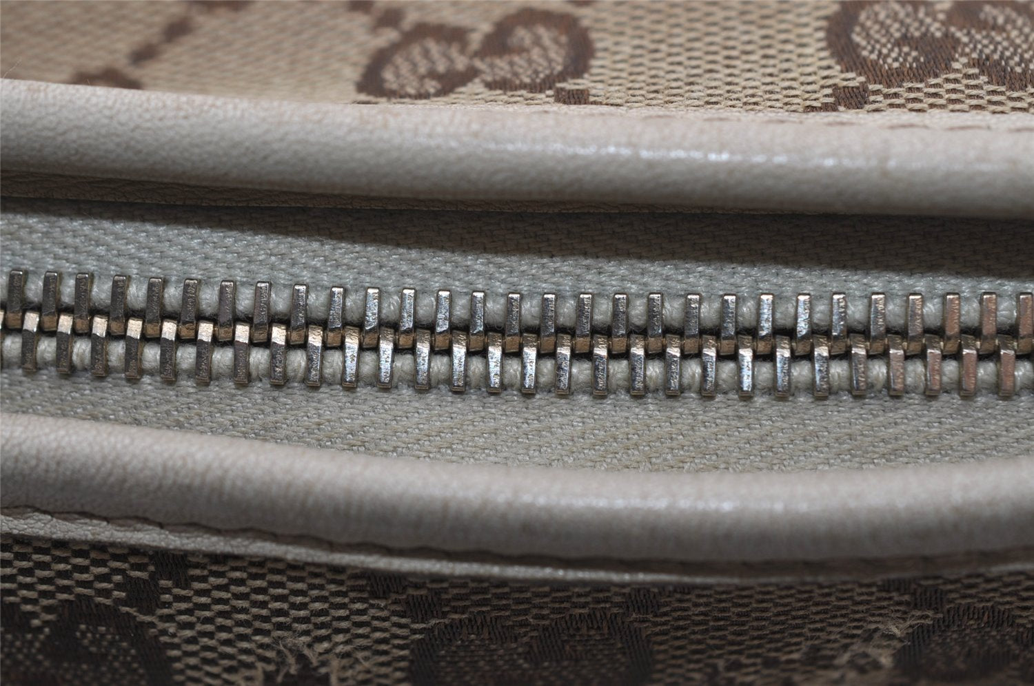 Authentic GUCCI New Britt Shoulder Bag GG Canvas Leather 169998 Brown 3119I