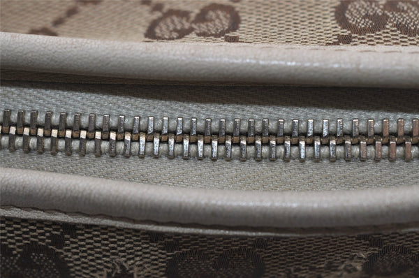 Authentic GUCCI New Britt Shoulder Bag GG Canvas Leather 169998 Brown 3119I