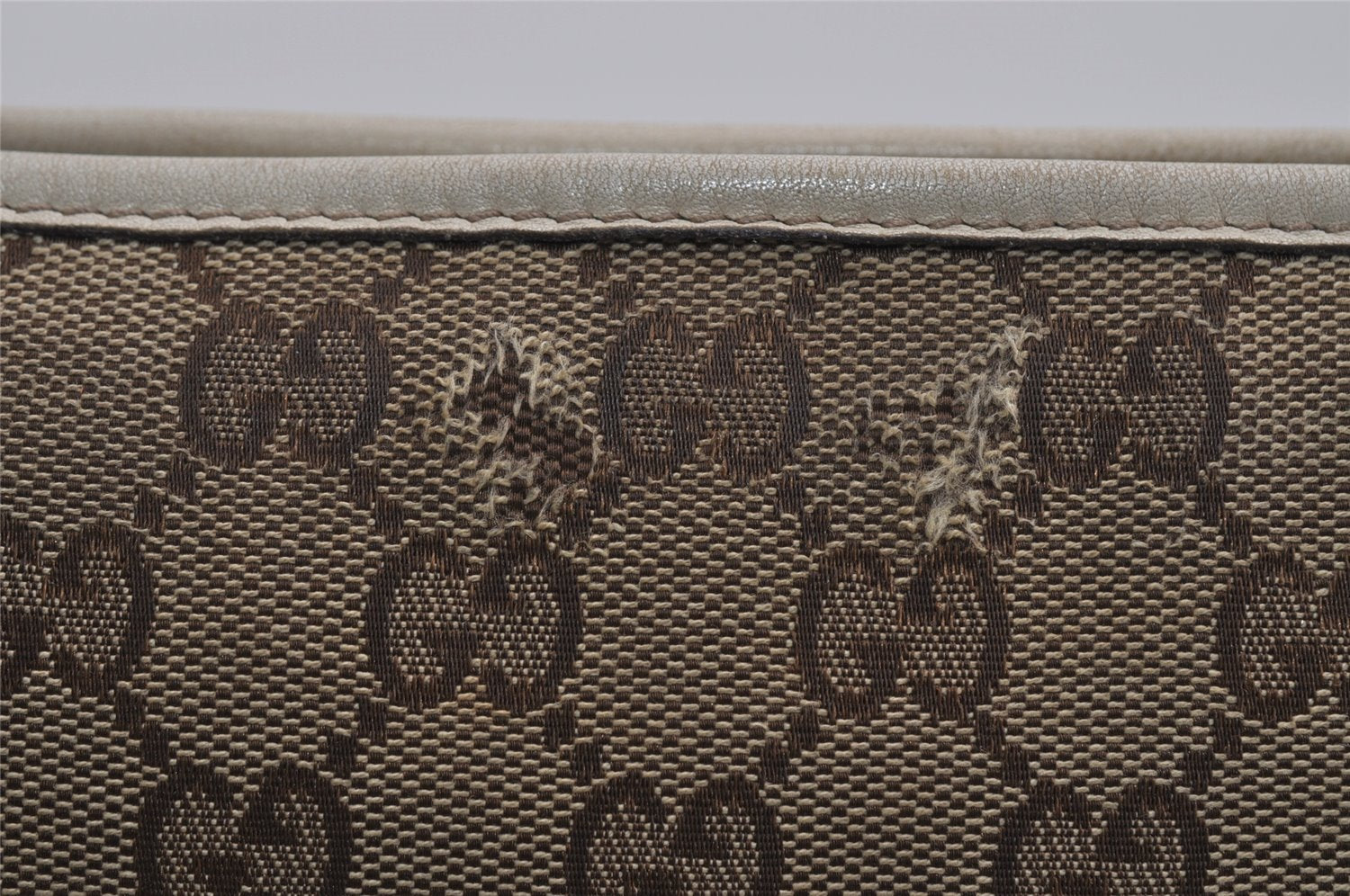 Authentic GUCCI New Britt Shoulder Bag GG Canvas Leather 169998 Brown 3119I