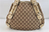 Authentic GUCCI Shoulder Tote Bag GG Canvas Leather 162900 Brown 3121D