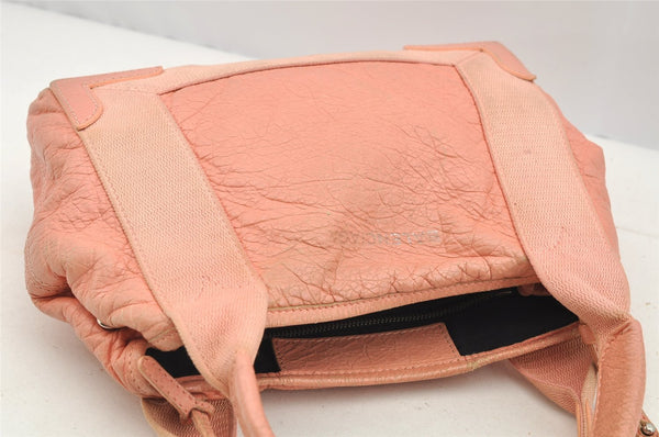 Authentic BALENCIAGA Navy Caba XS 2Way Hand Bag Leather 390346 Pink 3121I
