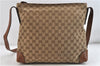 GUCCI Web Sherry Line Shoulder Cross Bag GG Canvas Leather 308930 Brown 3122D
