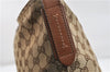 GUCCI Web Sherry Line Shoulder Cross Bag GG Canvas Leather 308930 Brown 3122D