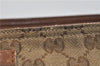 GUCCI Web Sherry Line Shoulder Cross Bag GG Canvas Leather 308930 Brown 3122D