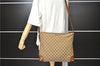 GUCCI Web Sherry Line Shoulder Cross Bag GG Canvas Leather 308930 Brown 3122D