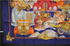 Authentic HERMES Carre 90 Scarf "AUTOMOBILE" Silk Navy 3122E